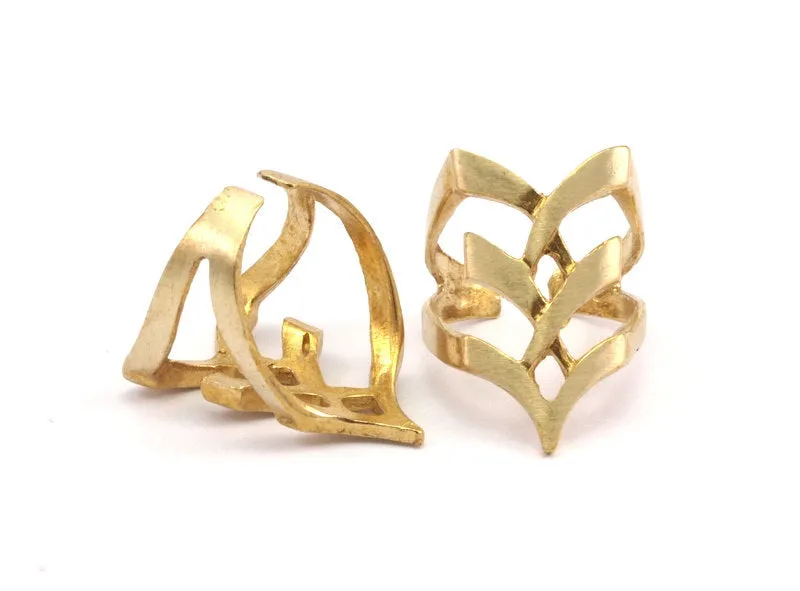 3 Raw Brass Adjustable Rings N0031