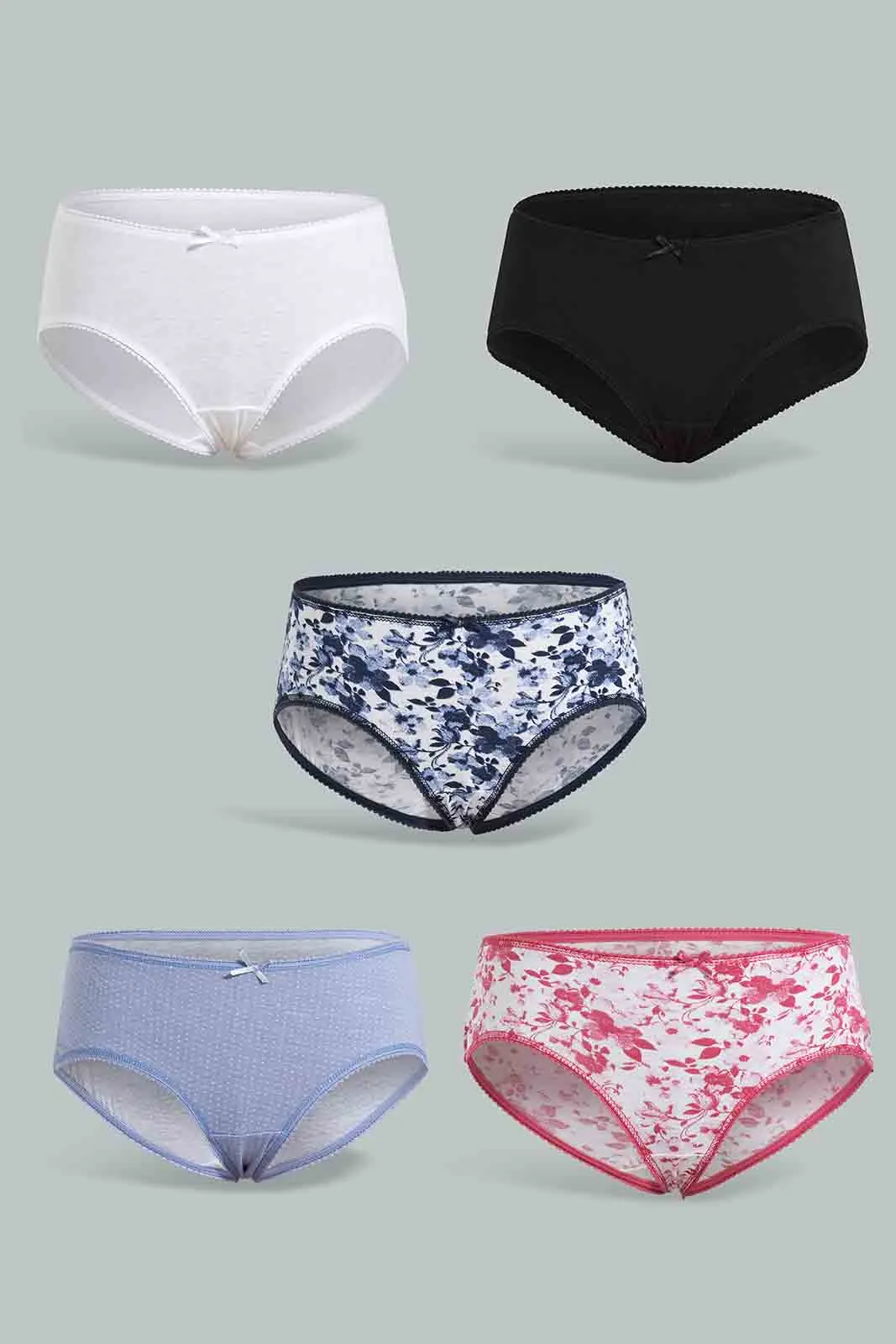 Assorted Boyleg Brief Set For Women (Pack of 5)