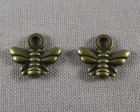 Bee Charm Antique Bronze 20pcs C076