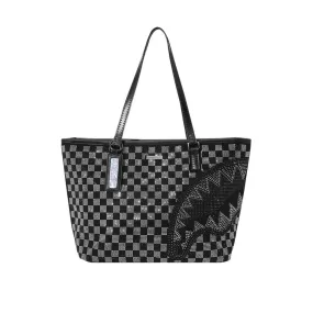 Borsa Donna Sprayground Trinity Checkered Tote Nero / Argento