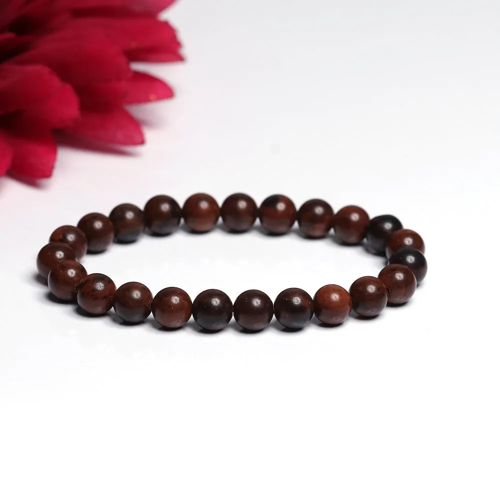 Certified Mahogany Obsidian 8mm Natural Stone Bracelet