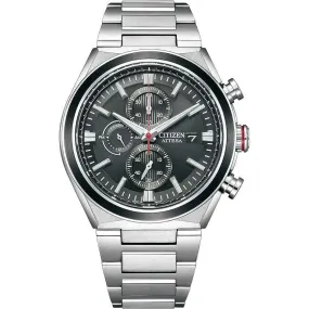 CITIZEN ATTESA ECO DRIVE RADIO WAVE CALENDAR SILVER MEN WATCH CA0836-68E