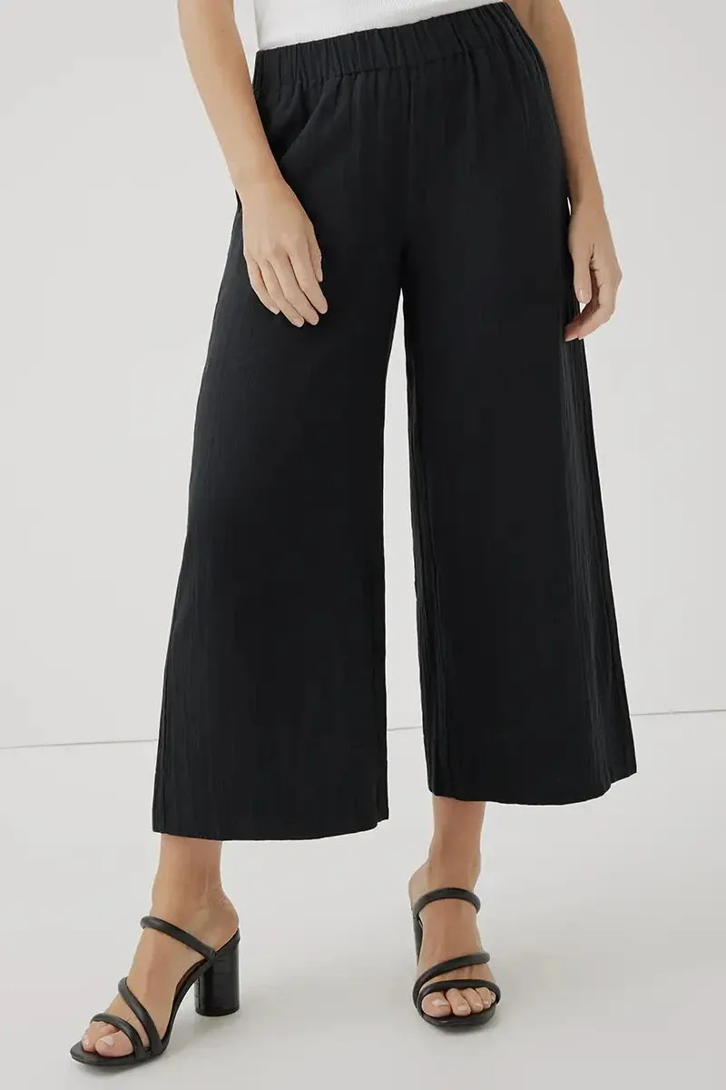 Coastal Double Gauze Wide Leg Pant