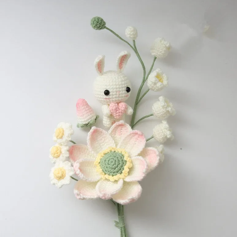 DIY Crochet Bunny Flowers Bouquet MK18960