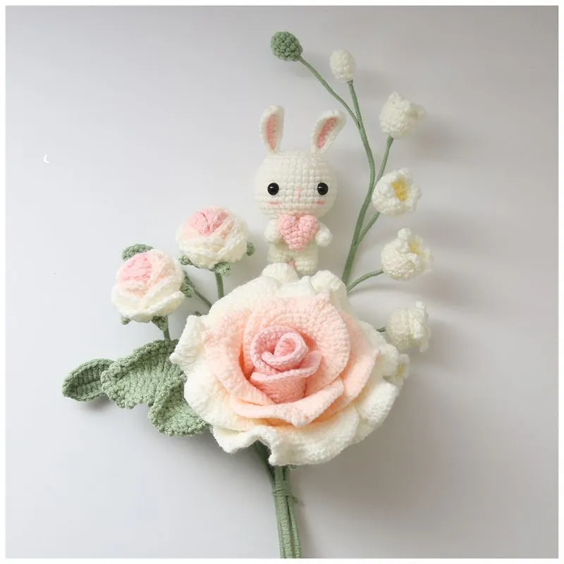 DIY Crochet Bunny Flowers Bouquet MK18960