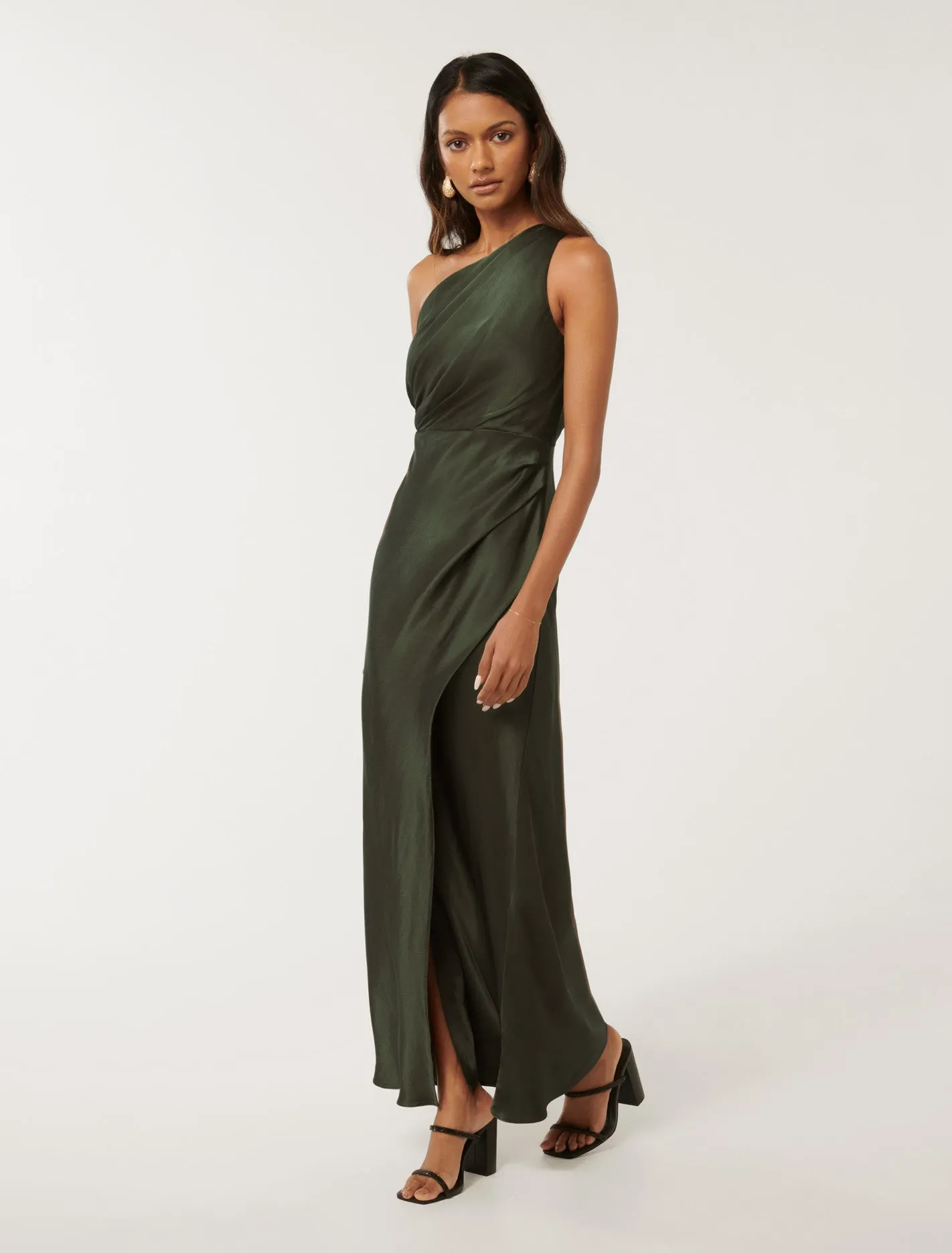 Emily Petite One Shoulder Maxi Dress