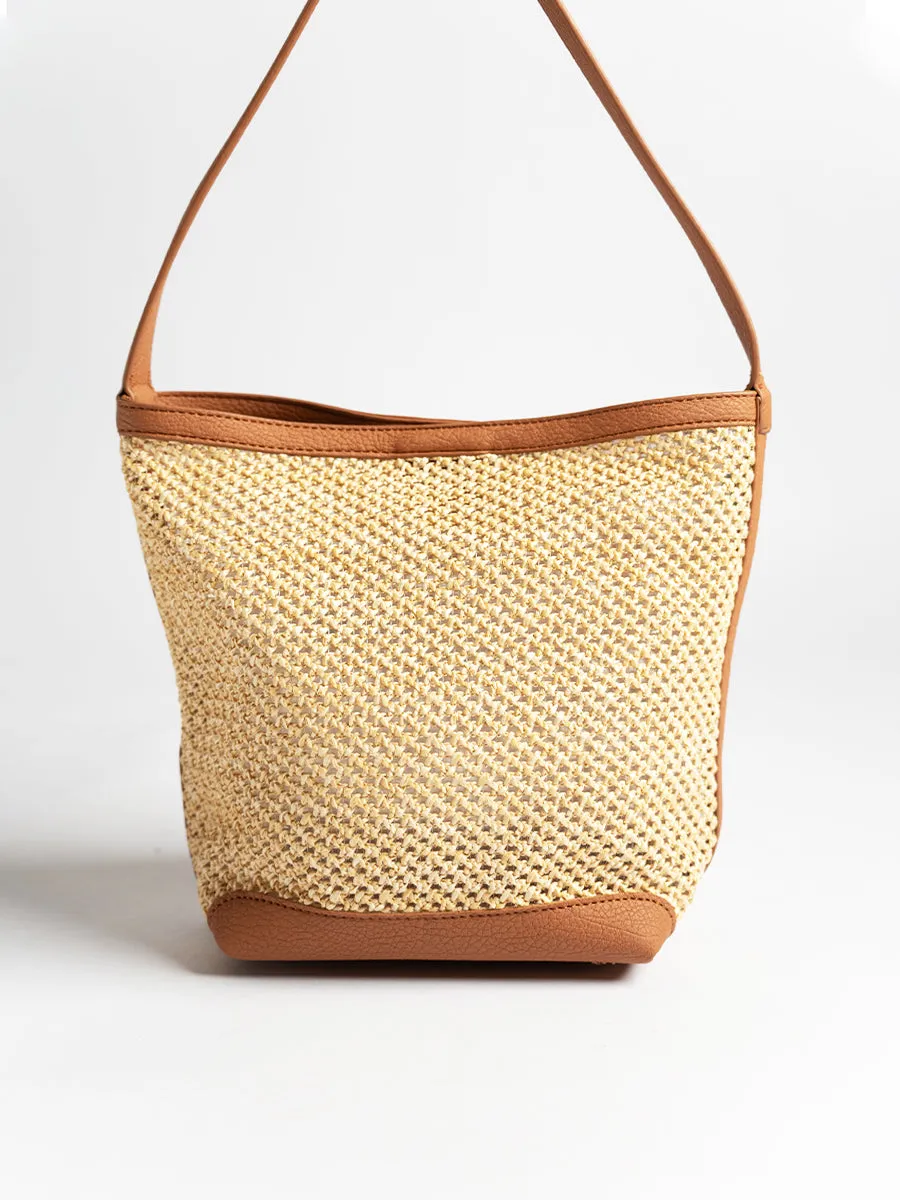 Felicia Raffia Tote Bag