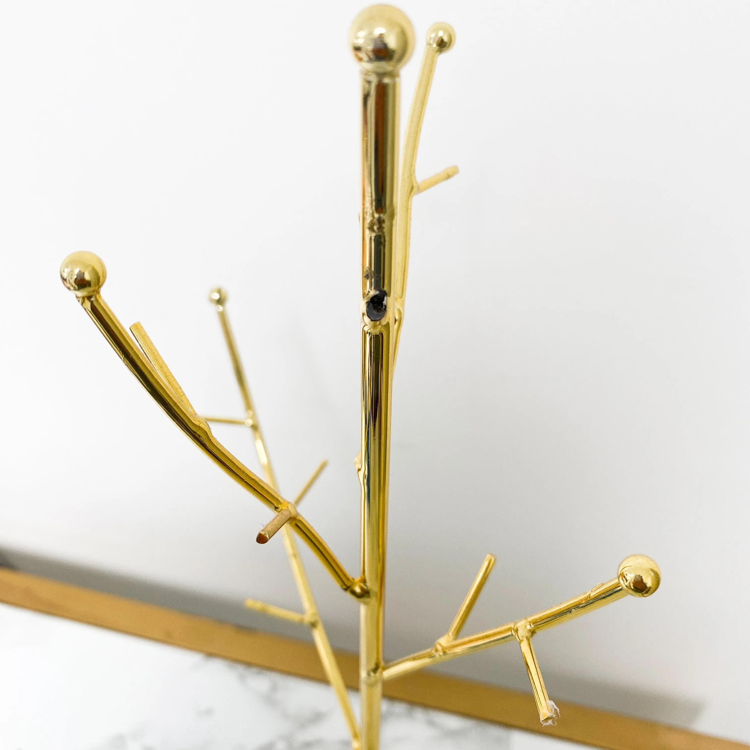 Large Marble & Gold Jewellery Tree