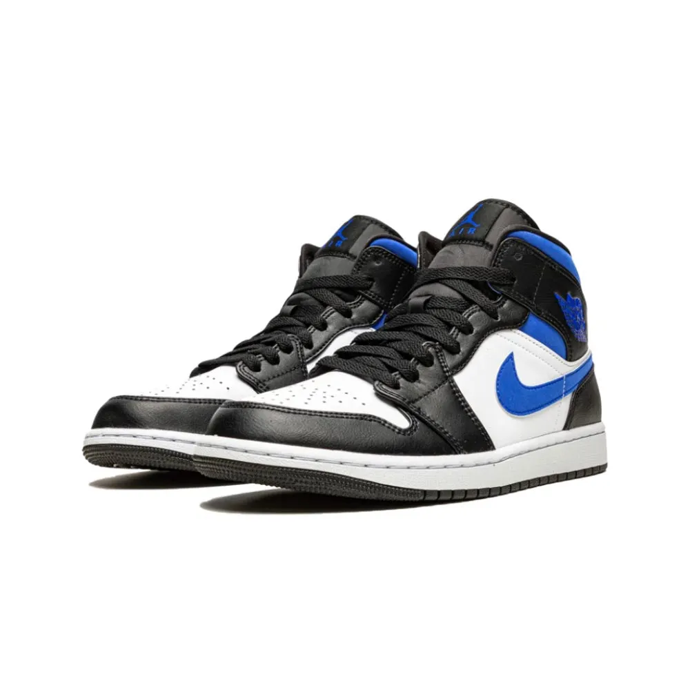 Nike Air Jordan 1 Mid White Black Racer Blue