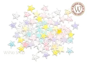 Pastel Star Mix Color Nail Art Decorations - 10 pcs