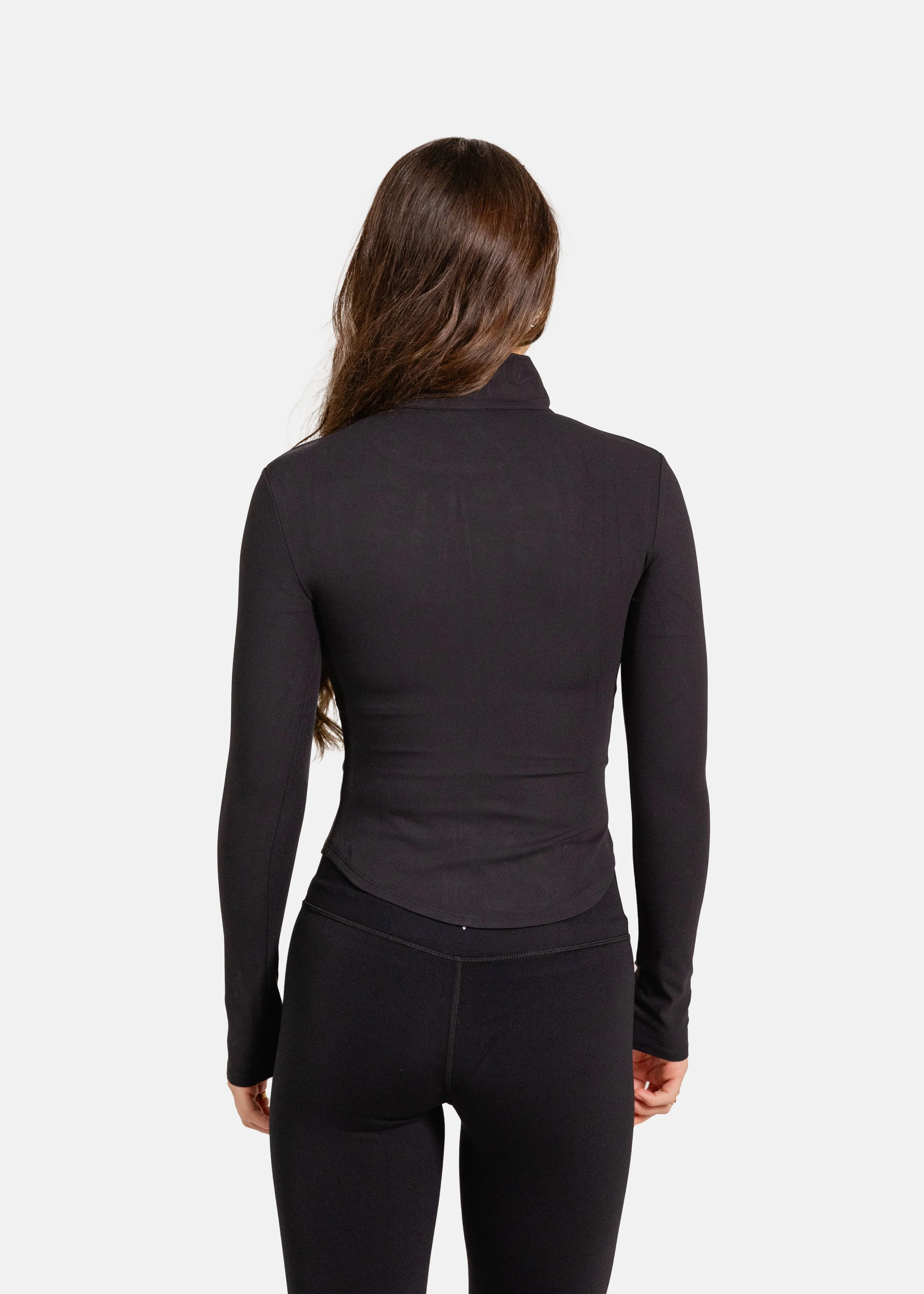 SculptLite Base Quarter Zip Long Sleeve Black