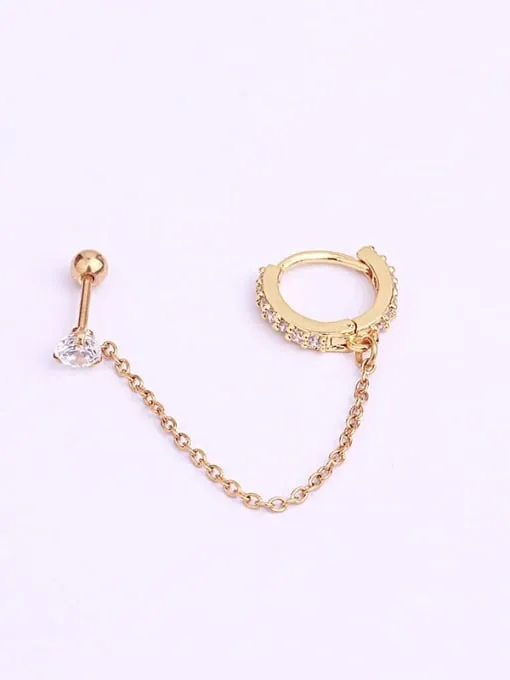 Stud & Huggie Climber Earring